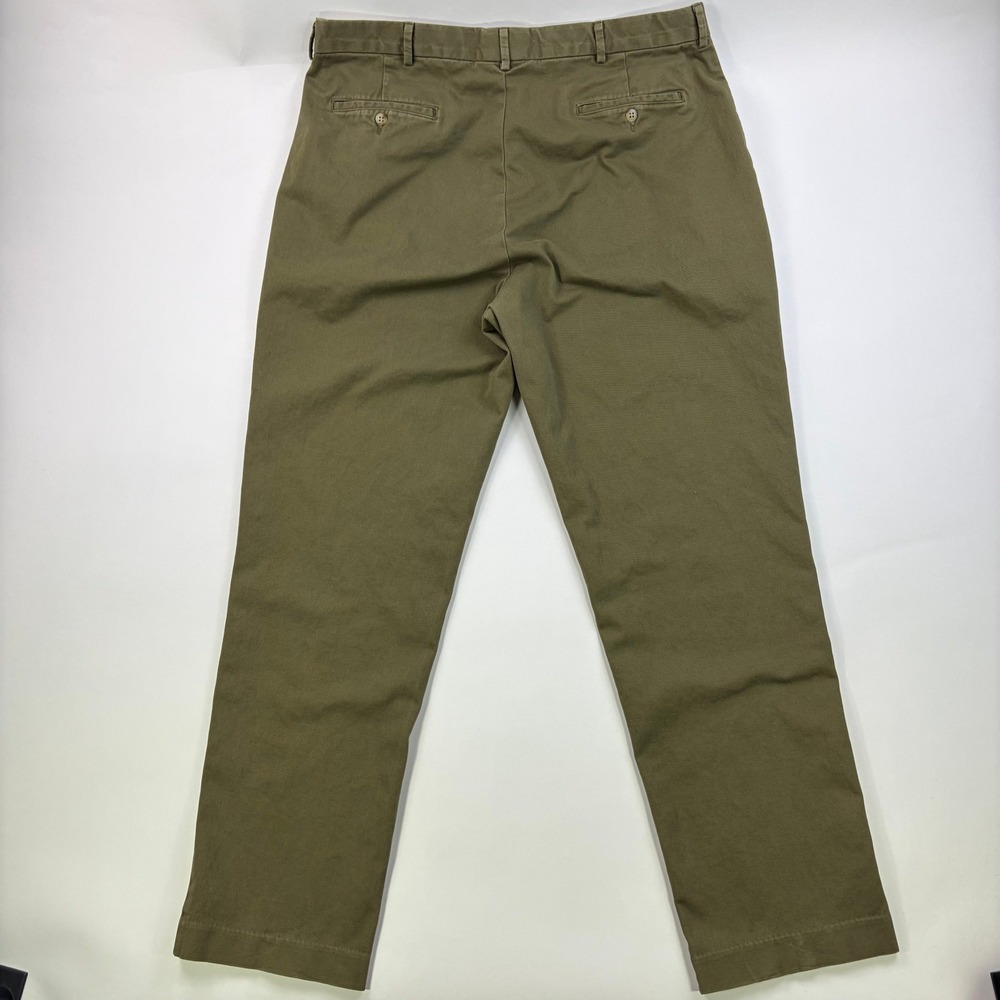 Polo Ralph Lauren Chino Pants Mens 38x32 Olive Green Stretch Straight Leg Pant - Picture 2 of 9